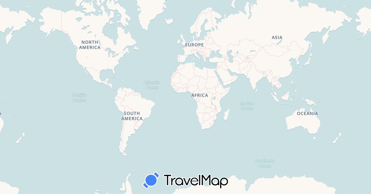 TravelMap itinerary: driving, boat in Norway, Russia (Europe)